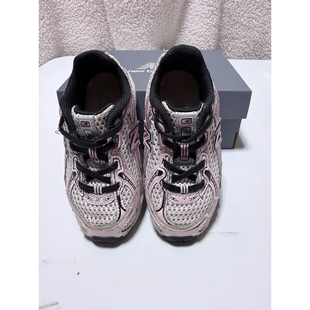 New Balance 740 Bungee Lace Toddler Kids Pink White Sneakers IZ740DK Size 8